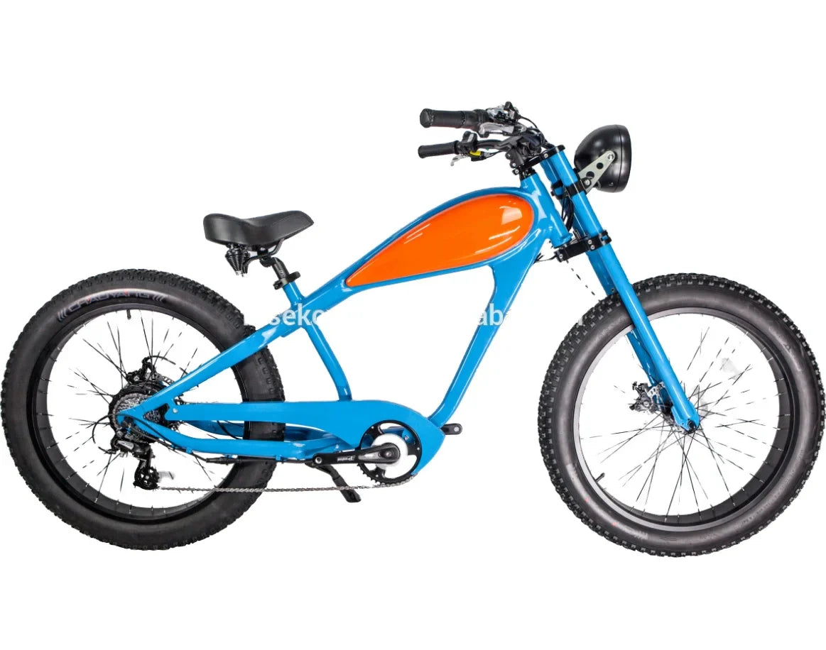 KTX-925907 Hybrid Electric Bicycle - Retro Style 48V E-Bike with 26" Wheels and 7-Speed Gears