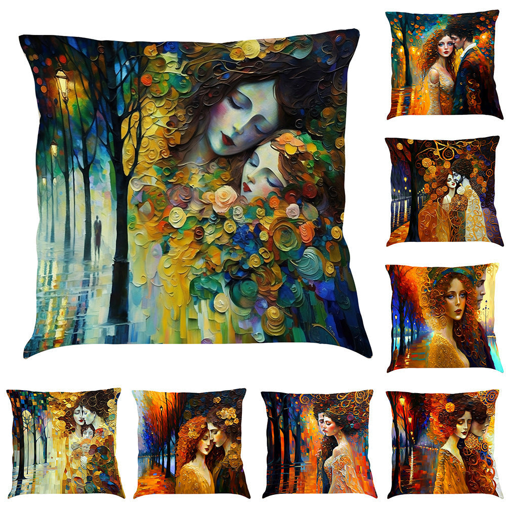 KTX-926163 Ocean-Inspired Cotton and Linen Cushion Cover in Multiple Colors - 45x45 cm