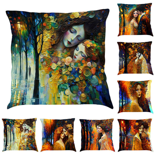 KTX-926163 Ocean-Inspired Cotton and Linen Cushion Cover in Multiple Colors - 45x45 cm