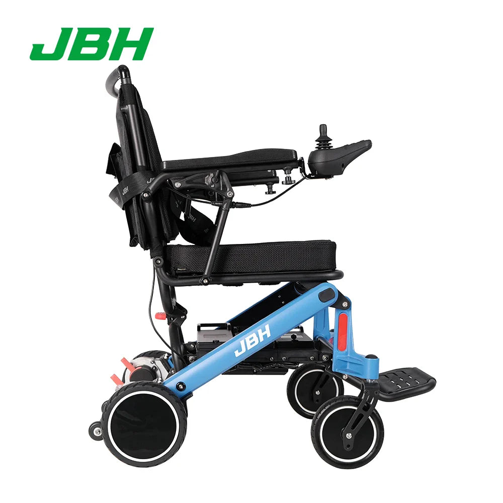 KTX-926227 Outdoor Folding Wheelchair for Family Use - Strong Aluminum Alloy, 120 kg Load Capacity, 20 km Driving Range