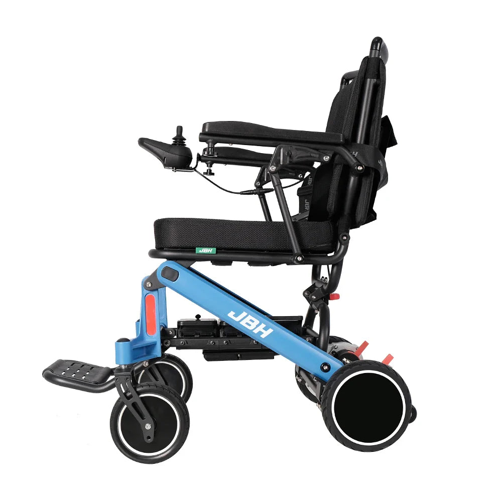 KTX-926227 Outdoor Folding Wheelchair for Family Use - Strong Aluminum Alloy, 120 kg Load Capacity, 20 km Driving Range