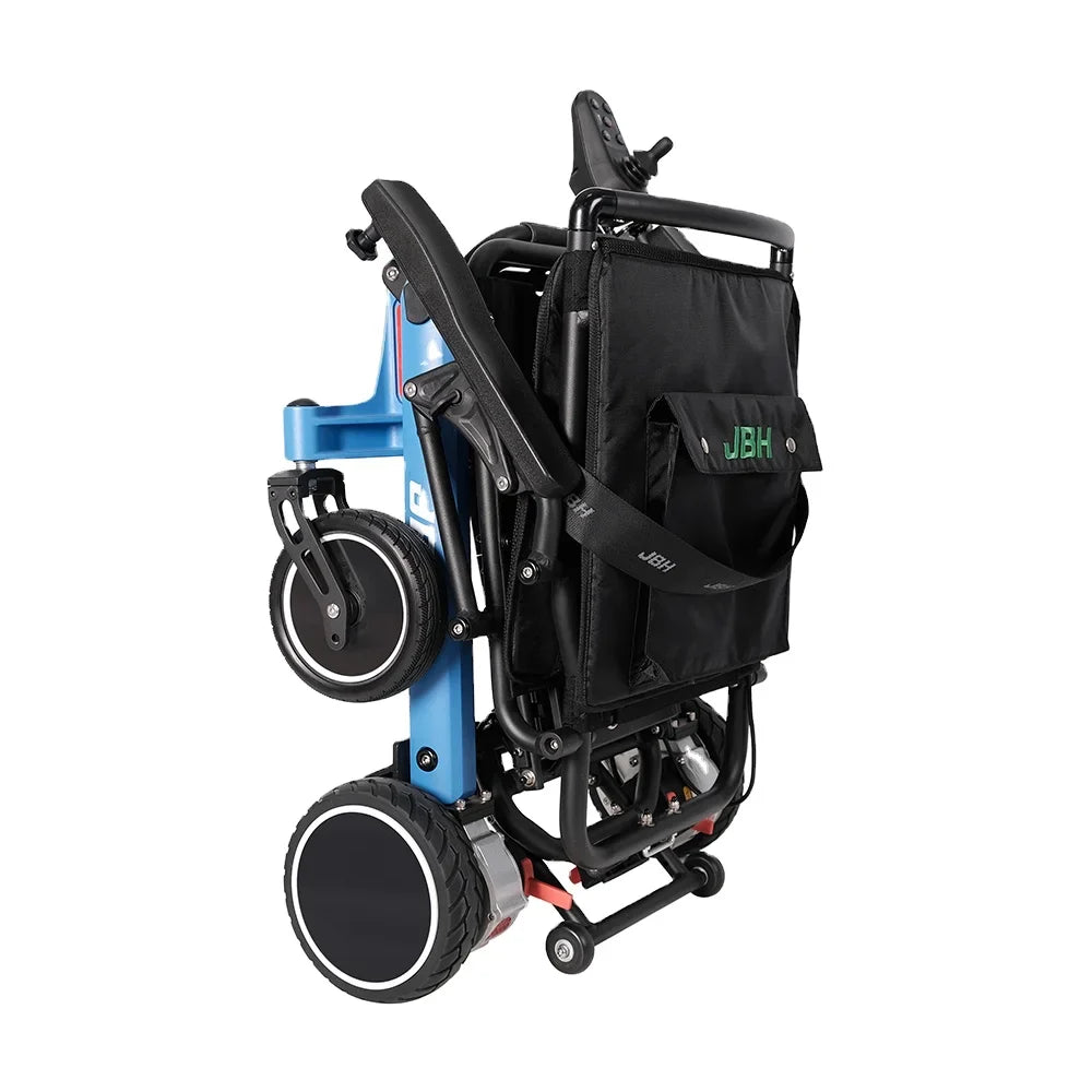 KTX-926227 Outdoor Folding Wheelchair for Family Use - Strong Aluminum Alloy, 120 kg Load Capacity, 20 km Driving Range