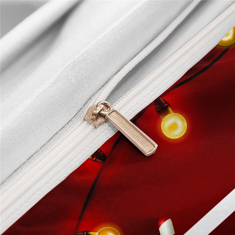 KTX-926675 Three-Piece Modern Flower Pattern Bedding Set, 99.9% Polyester Fiber, Available in Multiple Sizes