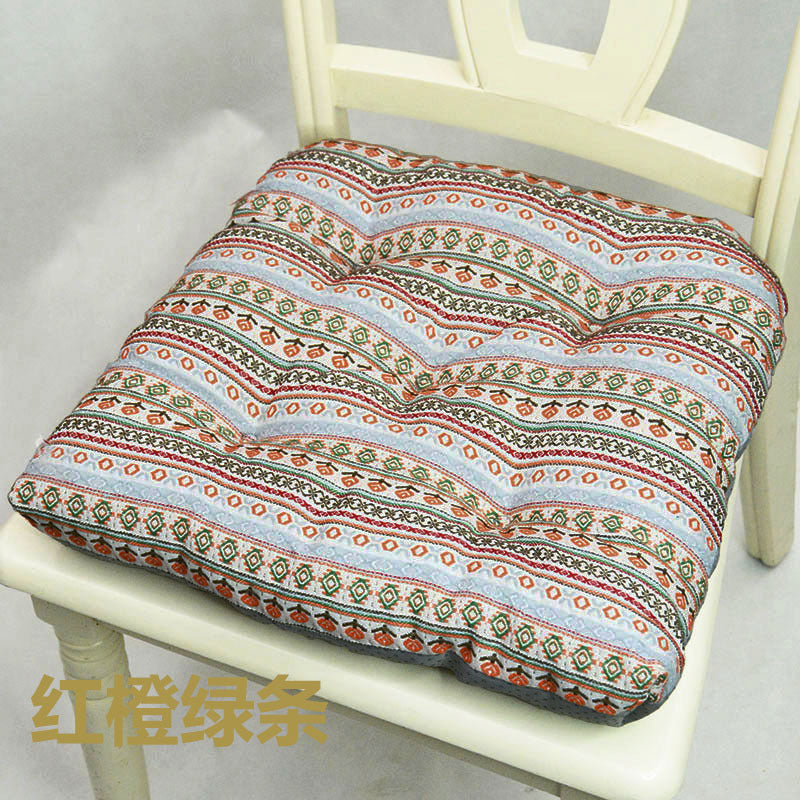 KTX-927315 American Style Jacquard Cushion with Geometric and Floral Design, 42x42CM