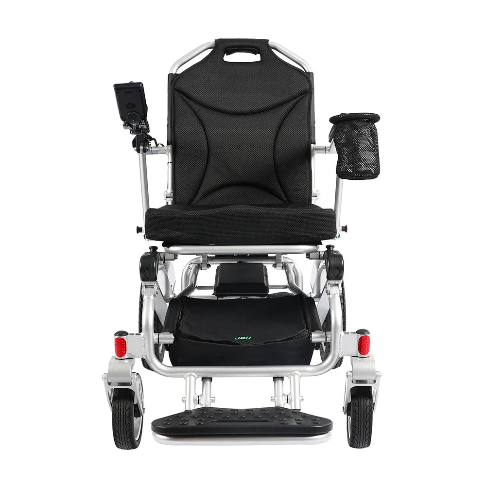 KTX-927379 Heavy Duty Folding Electric Wheelchair with Big Wheels, 120kg Capacity, 20km Range, Aluminum Alloy Frame
