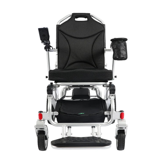KTX-927379 Heavy Duty Folding Electric Wheelchair with Big Wheels, 120kg Capacity, 20km Range, Aluminum Alloy Frame