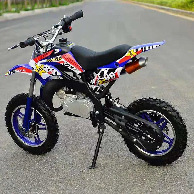 KTX-928083 50cc Mini Pocket Dirt Bike for Kids - Pull Start/Electric Start, 30km/h Max Speed, 2-Stroke Engine