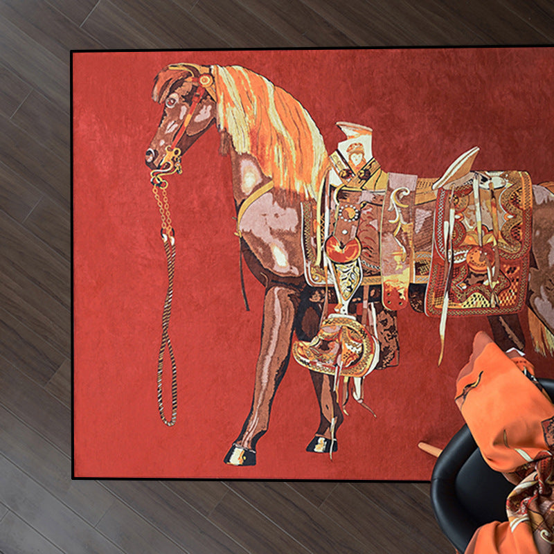 KTX-928339 Round Non-slip Polyester Carpet for Living Room and Bedroom