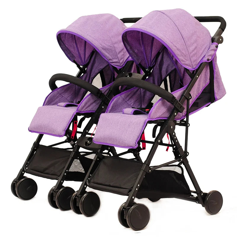 KTX-928851 Twin Baby Trolley - Compact Folding Stroller for Twins, Model 806F1