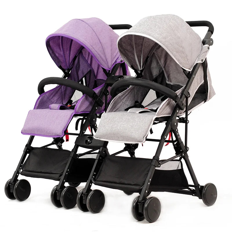 KTX-928851 Twin Baby Trolley - Compact Folding Stroller for Twins, Model 806F1