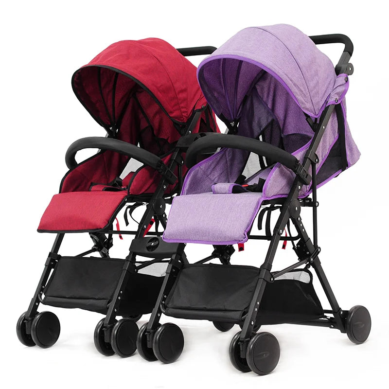 KTX-928851 Twin Baby Trolley - Compact Folding Stroller for Twins, Model 806F1