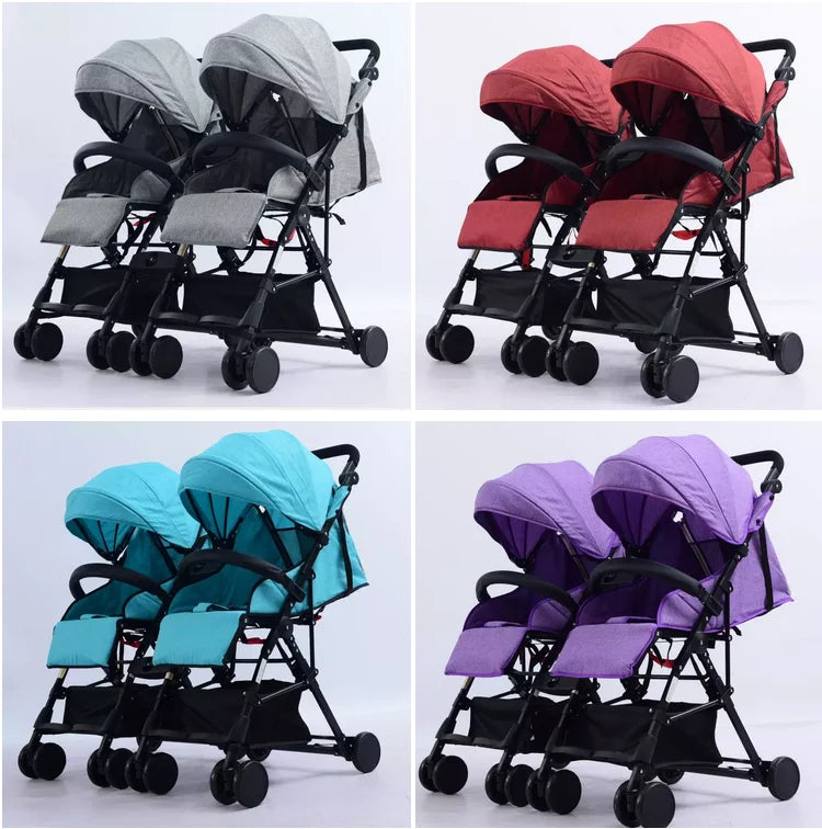 KTX-928851 Twin Baby Trolley - Compact Folding Stroller for Twins, Model 806F1