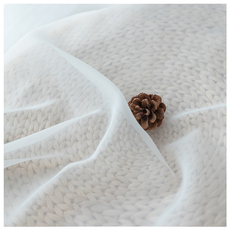 KTX-930515 Modern Light-Permeable Polyester Partition Screens for Living Room and Balcony Windows