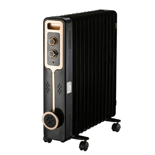 KTX-930579 Electric Oil Radiator Heater with Adjustable Thermostat and Safety Features for Home Use