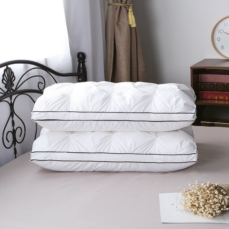 KTX-931091 Cotton Bread Twisted Flower Pillow with Feather Velvet Filling, 48 x 74 CM, White