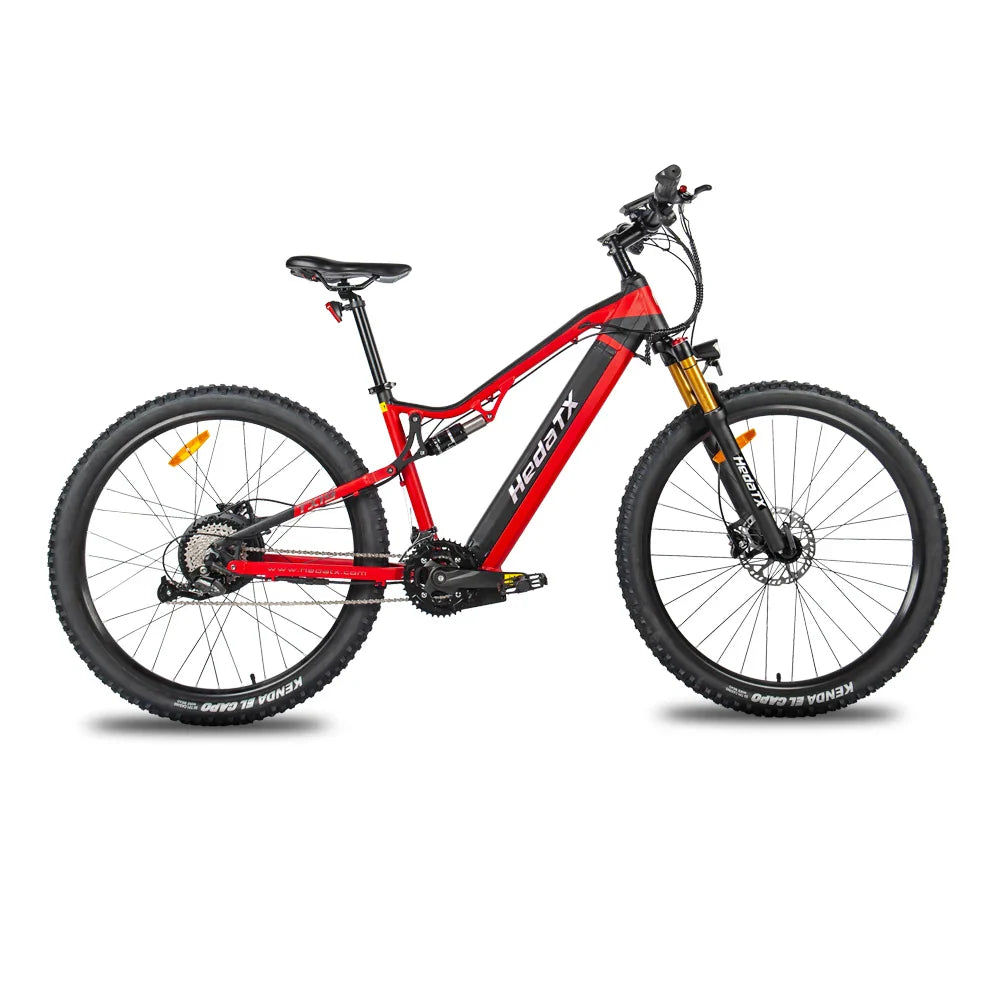 KTX-931283 1000W Full Suspension 29 Inch Electric Mountain Bike with 27 Speed Gears, Hydraulic Disc Brakes, and 60-70 Nm Torque