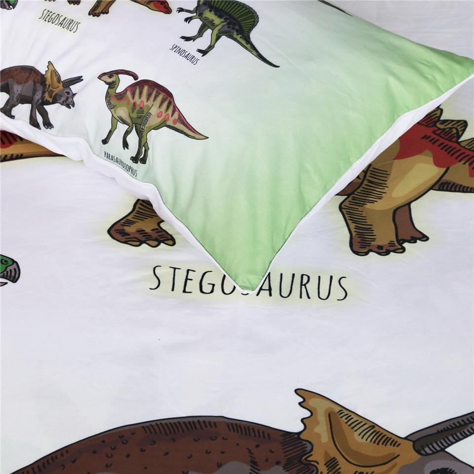 KTX-931795 Cartoon Dinosaur Themed Bedding Quilt Set with Duvet Cover and Pillowcases, Multiple Sizes Available