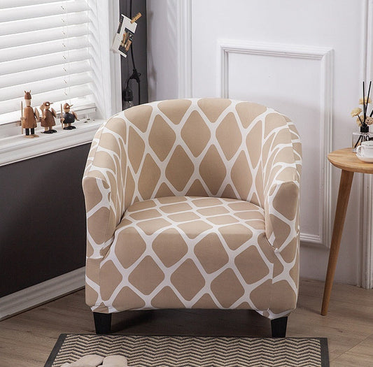 KTX-931859 Universal Small Semicircle Sofa Cover in Striped Design – Modern Polyester Dust Cover – 65x90cm