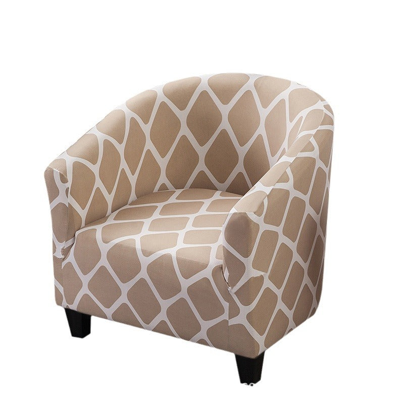 KTX-931859 Universal Small Semicircle Sofa Cover in Striped Design – Modern Polyester Dust Cover – 65x90cm