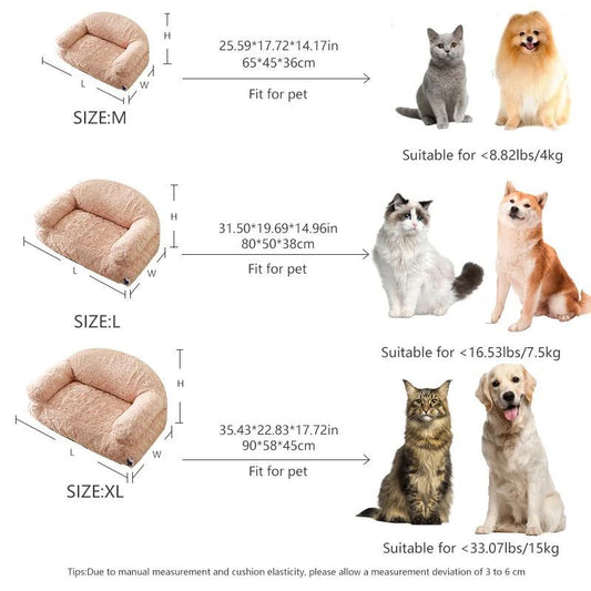 KTX-932243 Cozy All-Season Plush Pet Sofa Bed for Dogs and Cats - Durable, Non-Slip Design