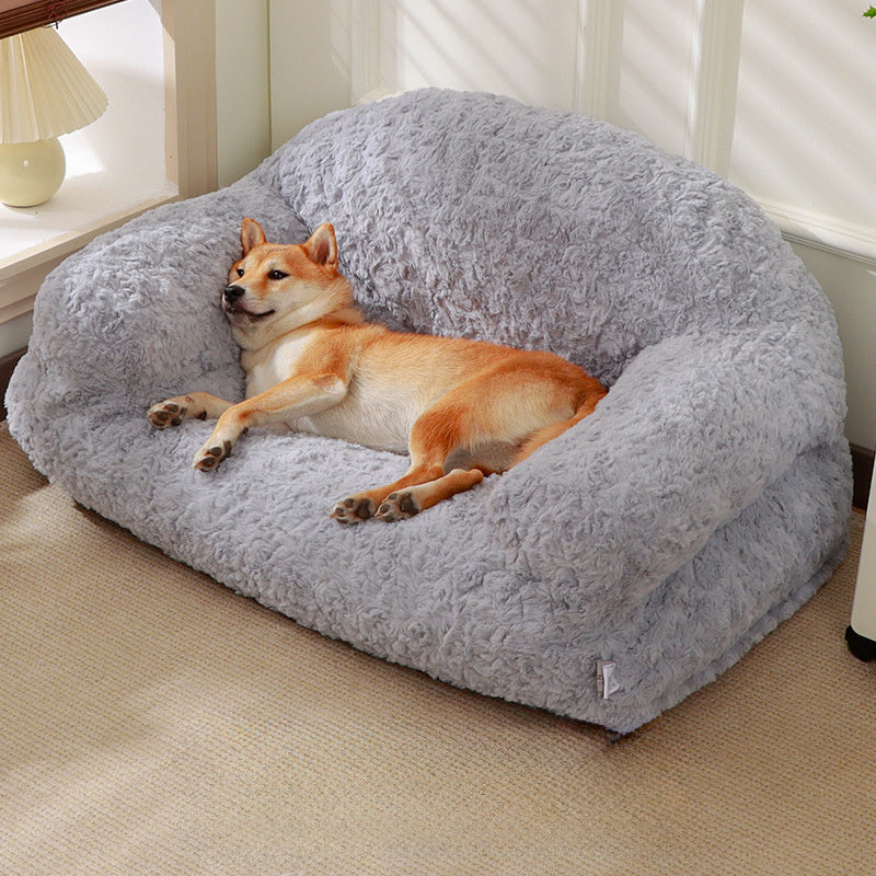 KTX-932243 Cozy All-Season Plush Pet Sofa Bed for Dogs and Cats - Durable, Non-Slip Design