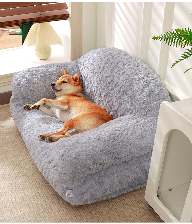 KTX-932243 Cozy All-Season Plush Pet Sofa Bed for Dogs and Cats - Durable, Non-Slip Design
