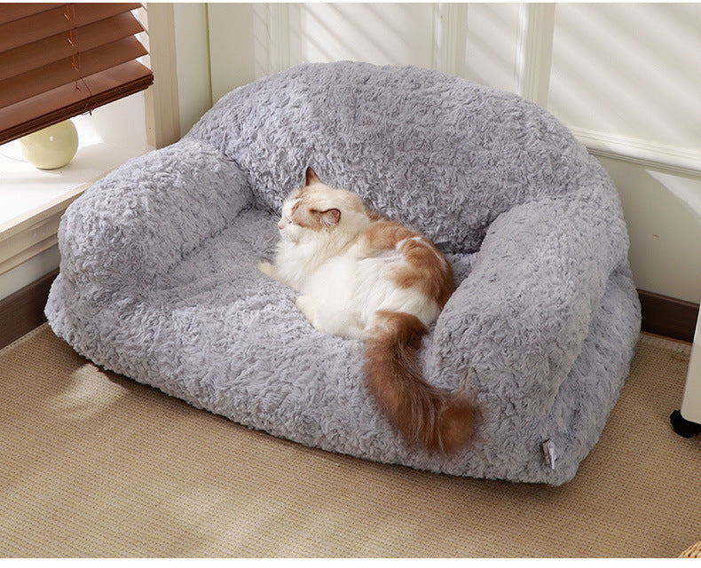 KTX-932243 Cozy All-Season Plush Pet Sofa Bed for Dogs and Cats - Durable, Non-Slip Design