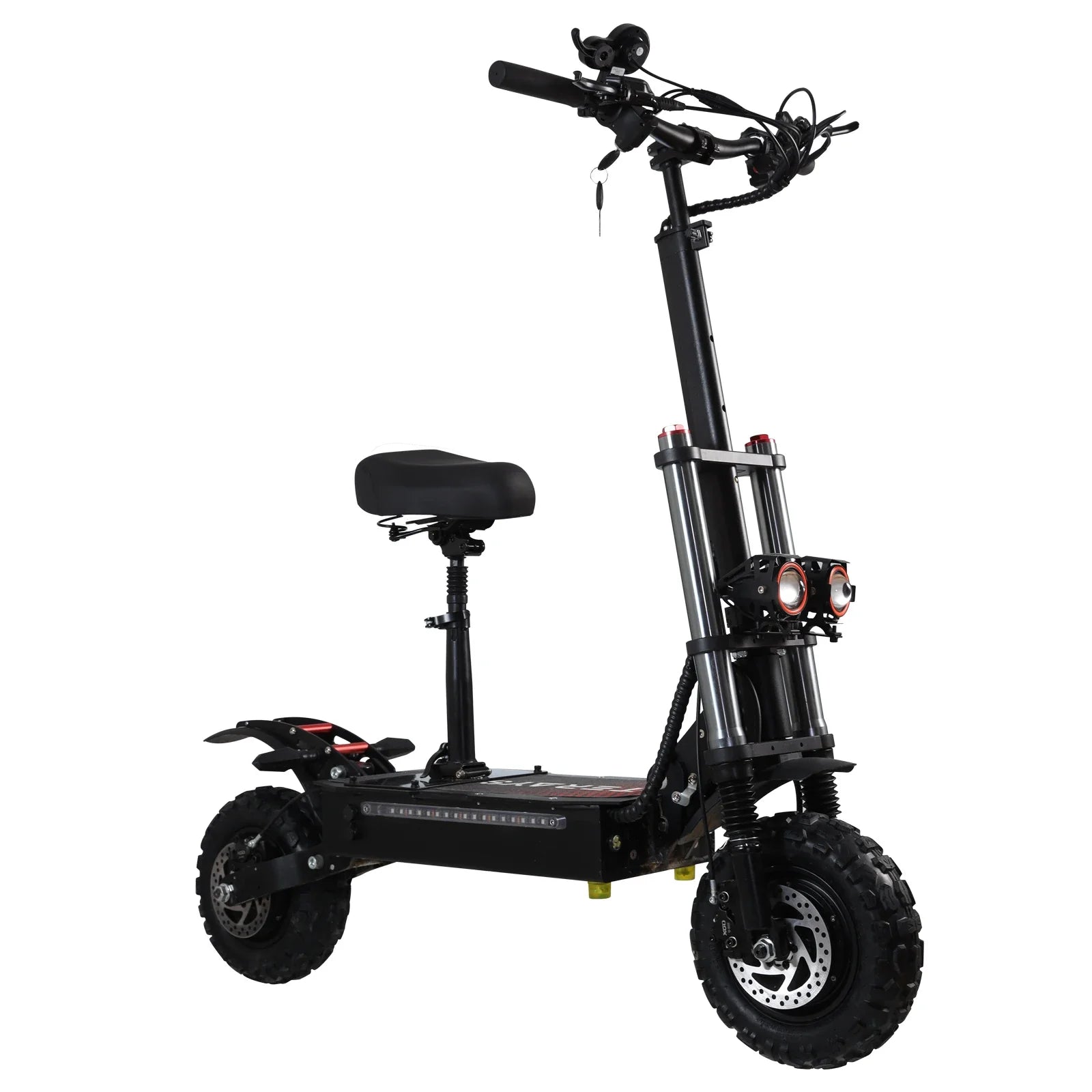 KTX-932307 11-Inch Fat Tire Off-Road Electric Scooter with Dual Motor, 90-100 KM Range, 3000W Power, and Waterproof Design