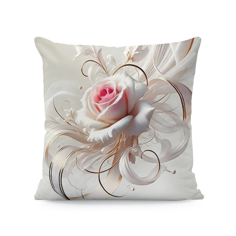 KTX-933011 Nordic Style Ink-Painting Plum Blossom Yellow Flower Cushion Cover 45x45cm