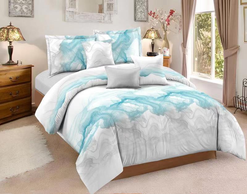 KTX-934419 Abstract Art Ink Quilt Cover Set with Pillow Cases in Various Sizes