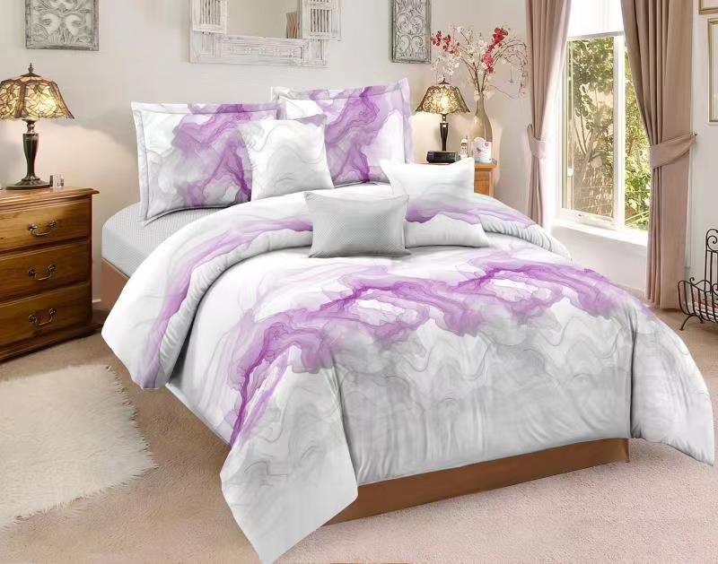 KTX-934419 Abstract Art Ink Quilt Cover Set with Pillow Cases in Various Sizes