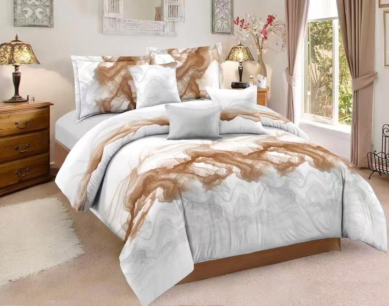 KTX-934419 Abstract Art Ink Quilt Cover Set with Pillow Cases in Various Sizes