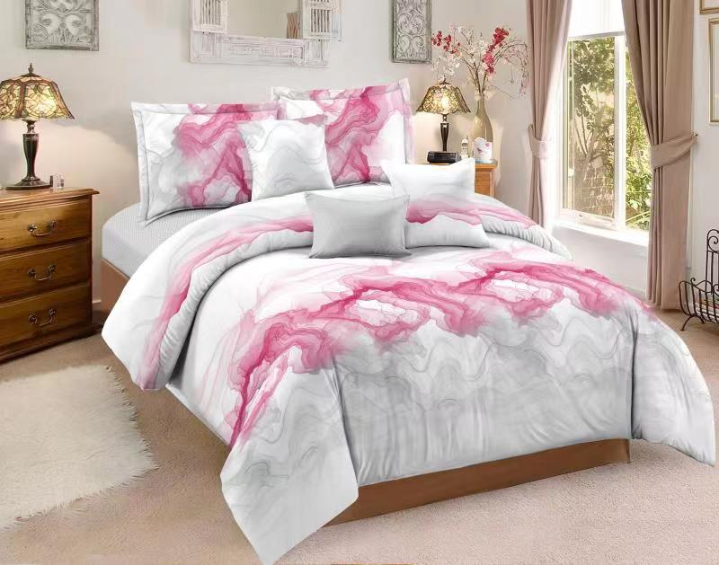 KTX-934419 Abstract Art Ink Quilt Cover Set with Pillow Cases in Various Sizes