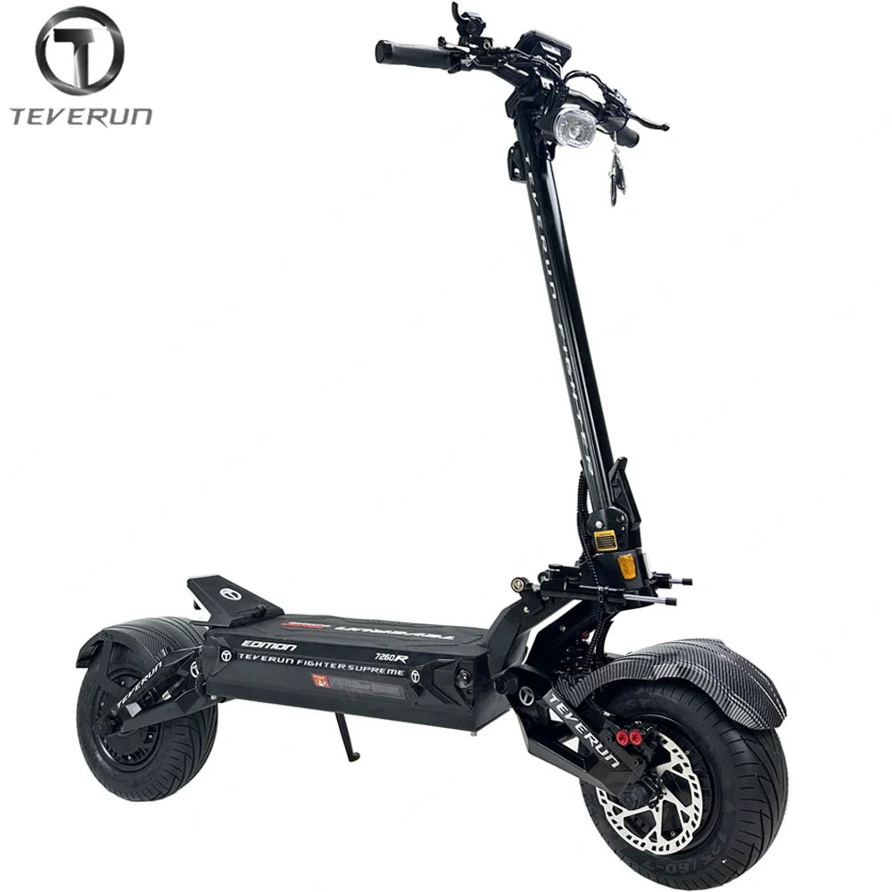 KTX-936915 Teverun Supreme 7260R Smart Electric Scooter with 72V Battery, 120km/h Max Speed, Dual 5000W Motors, and Full Suspension