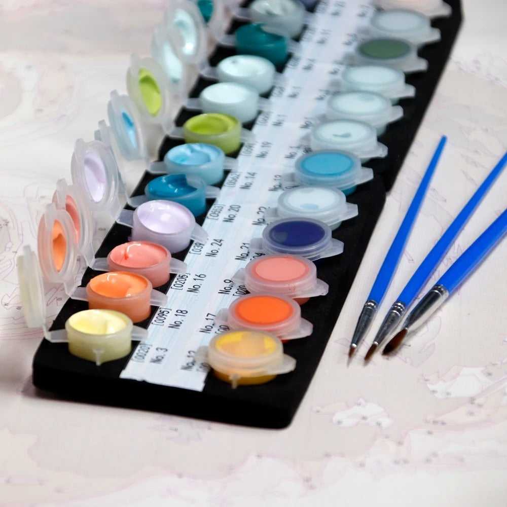 KTX-937491 Frameless Digital Oil Painting in Classic 24 Colors on Linen - Modern Simplicity Artwork