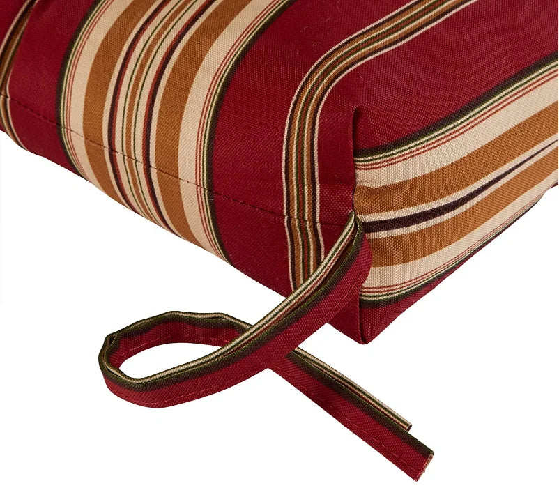 KTX-938067 High-Back Waterproof Outdoor Folding Chair Cushion with Non-Slip Design and Adjustable Strap