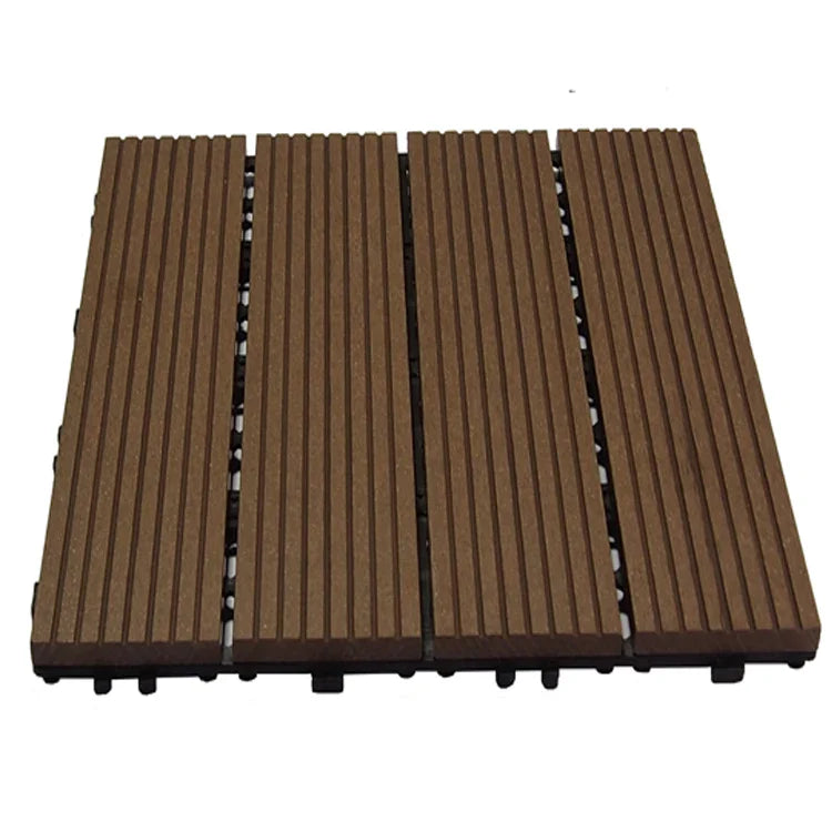 KTX-939219 DIY Interlocking WPC Decking Tiles for Garden and Outdoor Flooring