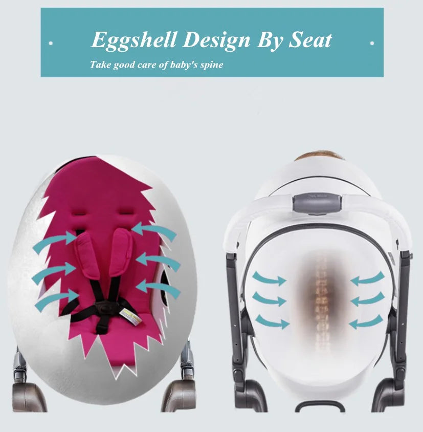 KTX-940051 3 in 1 Compact Baby Stroller with PU Zipper and Aluminium Alloy Frame - Versatile Travel System