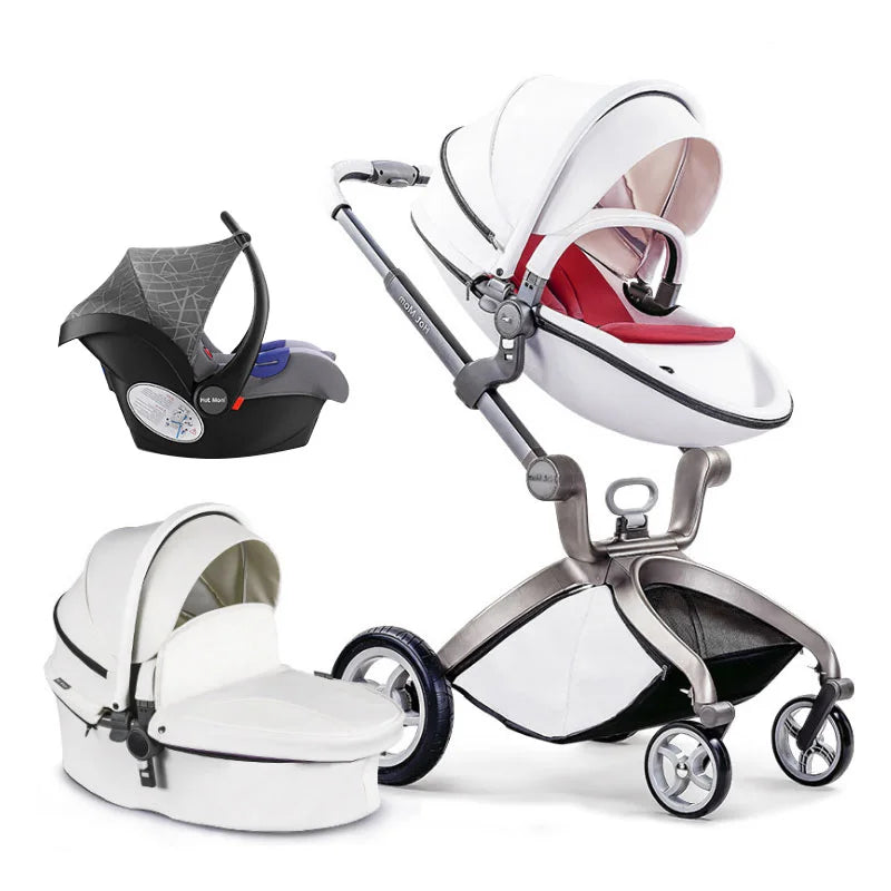 KTX-940051 3 in 1 Compact Baby Stroller with PU Zipper and Aluminium Alloy Frame - Versatile Travel System