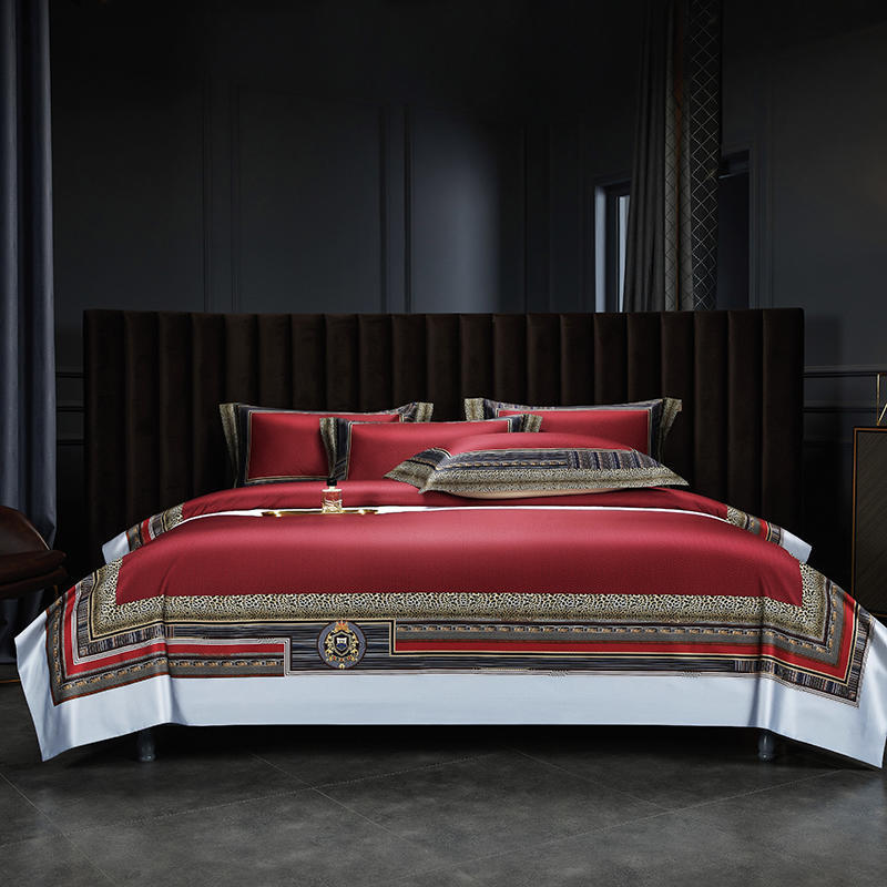 KTX-940179 Italian Court 140 Long-Staple Cotton Jacquard Four-Piece Bedding Set - Various Sizes Available