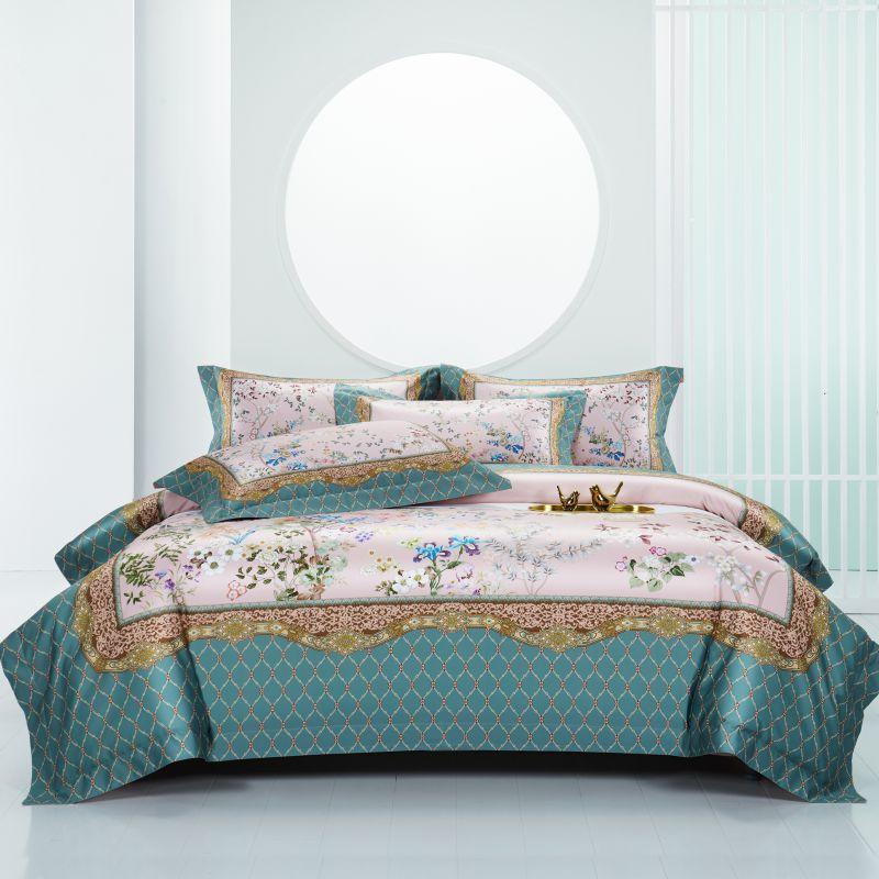 KTX-940179 Italian Court 140 Long-Staple Cotton Jacquard Four-Piece Bedding Set - Various Sizes Available