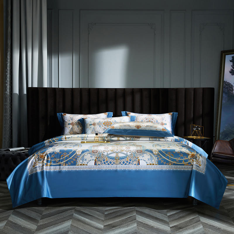 KTX-940179 Italian Court 140 Long-Staple Cotton Jacquard Four-Piece Bedding Set - Various Sizes Available