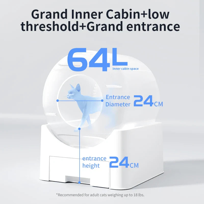 KTX-940307 Self-Cleaning Smart Cat Litter Box with Easy Clean Feature and Odor Control