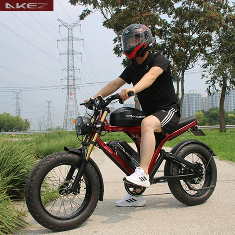 KTX-940563 Powerful 1500W Electric Bicycle with 7-Speed Gears and 20-Inch Fat Tires, Max Speed 50 km/h