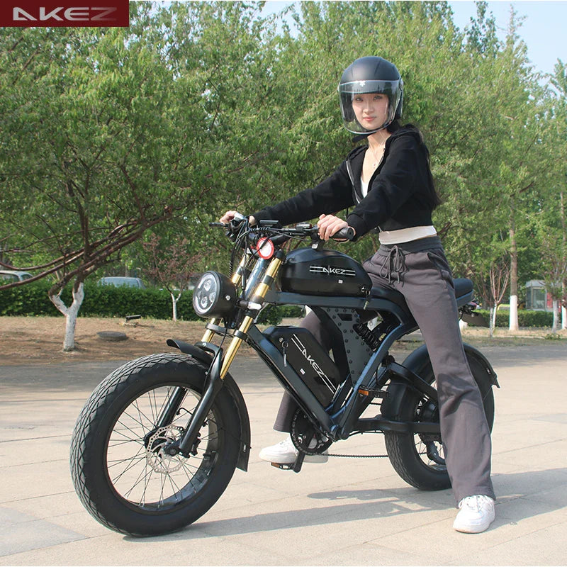 KTX-940563 Powerful 1500W Electric Bicycle with 7-Speed Gears and 20-Inch Fat Tires, Max Speed 50 km/h