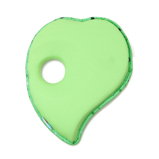 KTX-941843 Baby Bear Anti-Flat Head Pillow for Infants - Pure Cotton, Soft & Breathable, 0-2 Years, Green Leaf Design