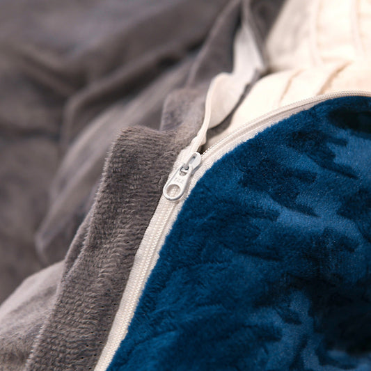 KTX-943315 Three-Dimensional Carved Velvet Four-Piece Bedding Set - Nordic Style, Houndstooth Patterns in Multiple Colors