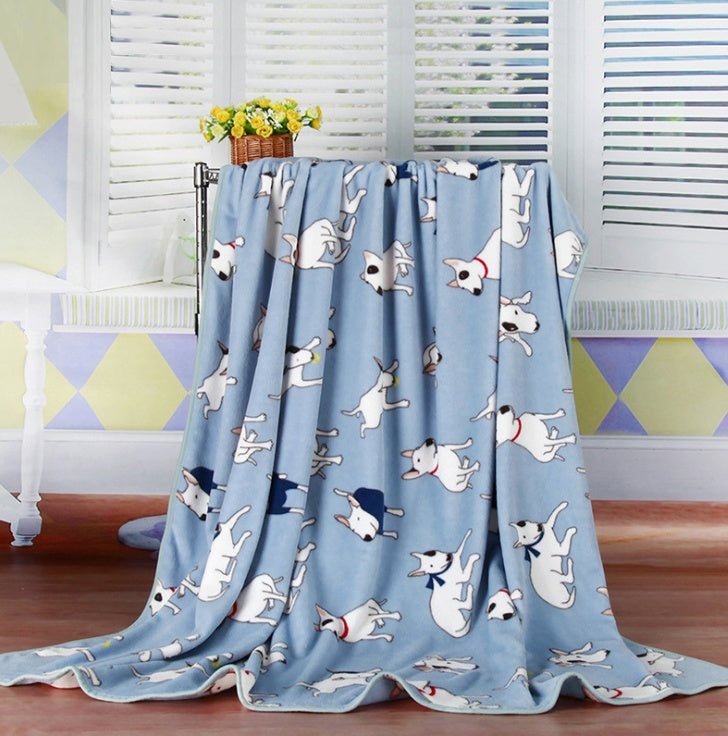 KTX-944787 Summer Cartoon Flannel Blanket - Soft Polyester Air Conditioning Nap Blanket 150x200cm