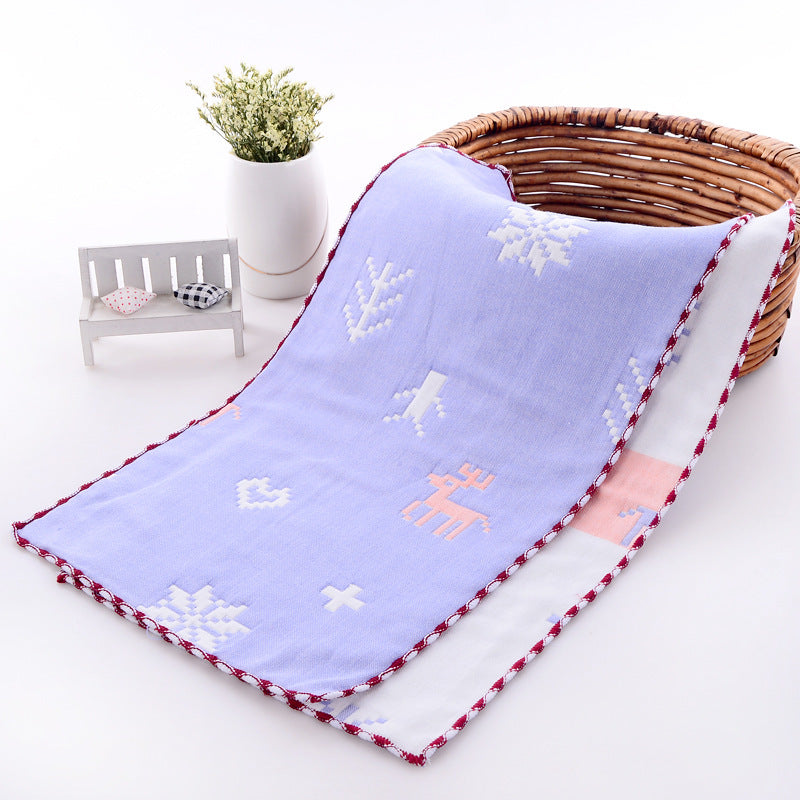 KTX-945043 Children's Cartoon Cotton Towel - Quick-Dry, Combed Yarn, Jacquard Print, Soft & Absorbent