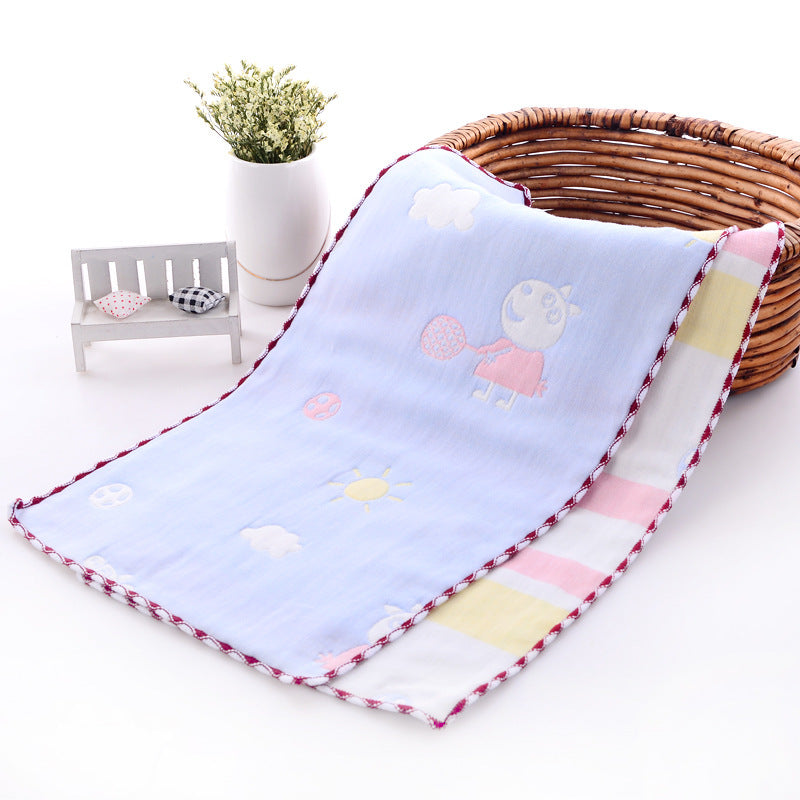 KTX-945043 Children's Cartoon Cotton Towel - Quick-Dry, Combed Yarn, Jacquard Print, Soft & Absorbent